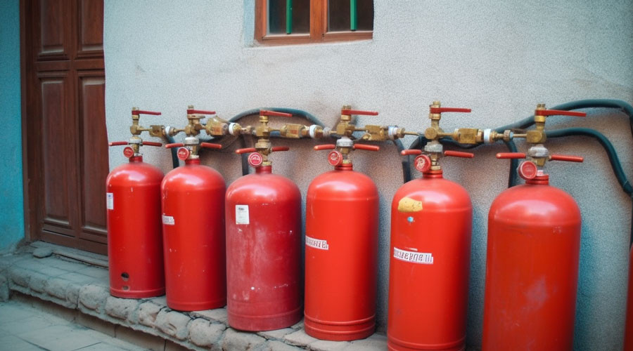 газовые баллоны на даче
