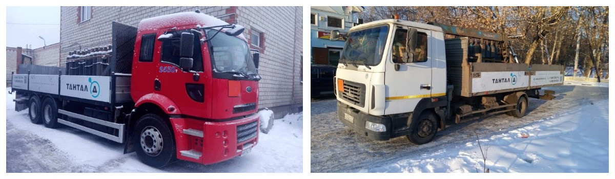 транспорт для доставки газовых баллонов